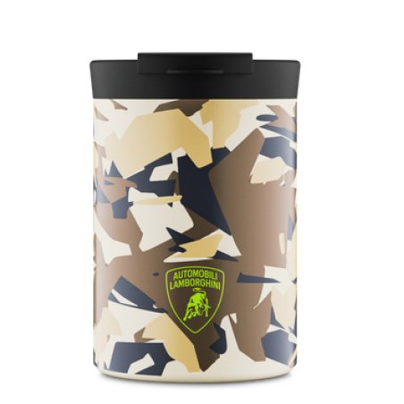 24Bottles Travel Tumbler Daily usage 350 ml Silicone, Stainless steel Black, Brown, Yellow