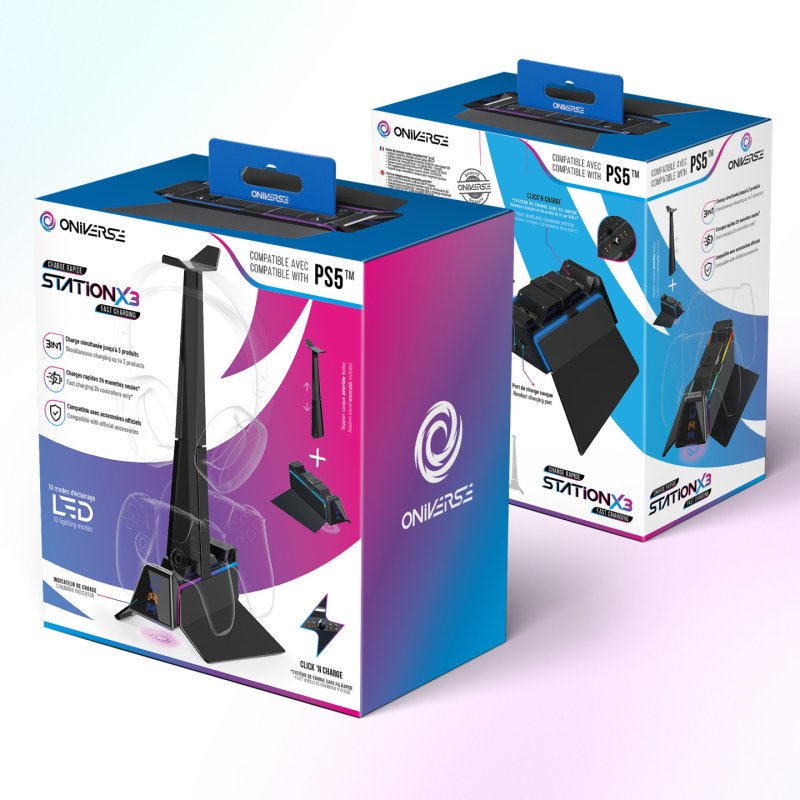 Oniverse Fast charging station X3 - Black (PS5)