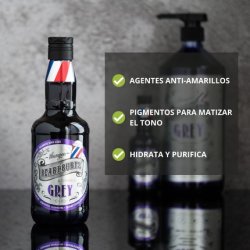 Beardburys Grey Shampoo Mattifying Shampoo for Gray, White, or Blonde Hair Removes Yellow Tones Shiny Hair Suitable for