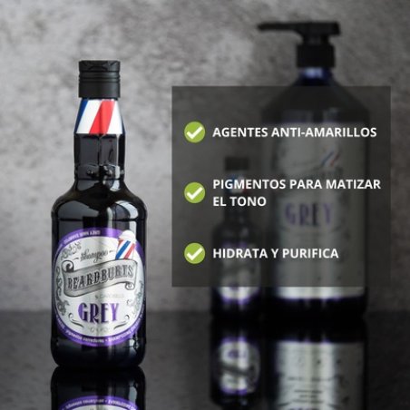 Beardburys Grey Shampoo Mattifying Shampoo for Gray, White, or Blonde Hair Removes Yellow Tones Shiny Hair Suitable for