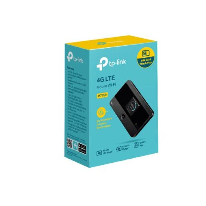 TP-Link Mobile Wi-Fi M7350 4G, 300Mbps, 802.11n, Black EU
