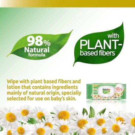 Babylino Sensitive Baby Wipes 0 Fragrance 98% Natural Formula That Balances pH