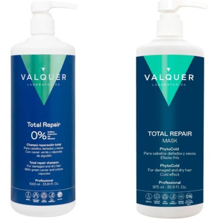 Valquer Total Repair Zero Shampoo and Mask - Repairs, Softens, and Nourishes