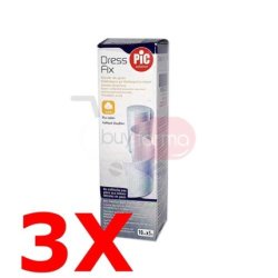 PIC Dress Fix Eyepatch Rimmed 10cm X 5m Heavy Cotton Hydrophilic 100% - Pack of 3