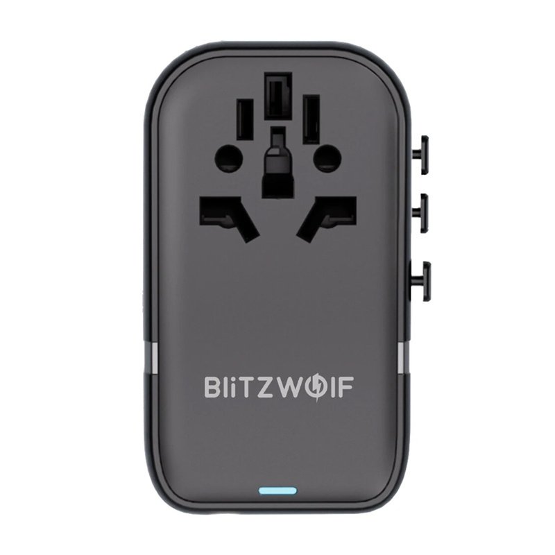 Blitzwolf BW-TA2 5-in-1 Travel Adapter 2xUSB PD 2xC QC C GaN 100W