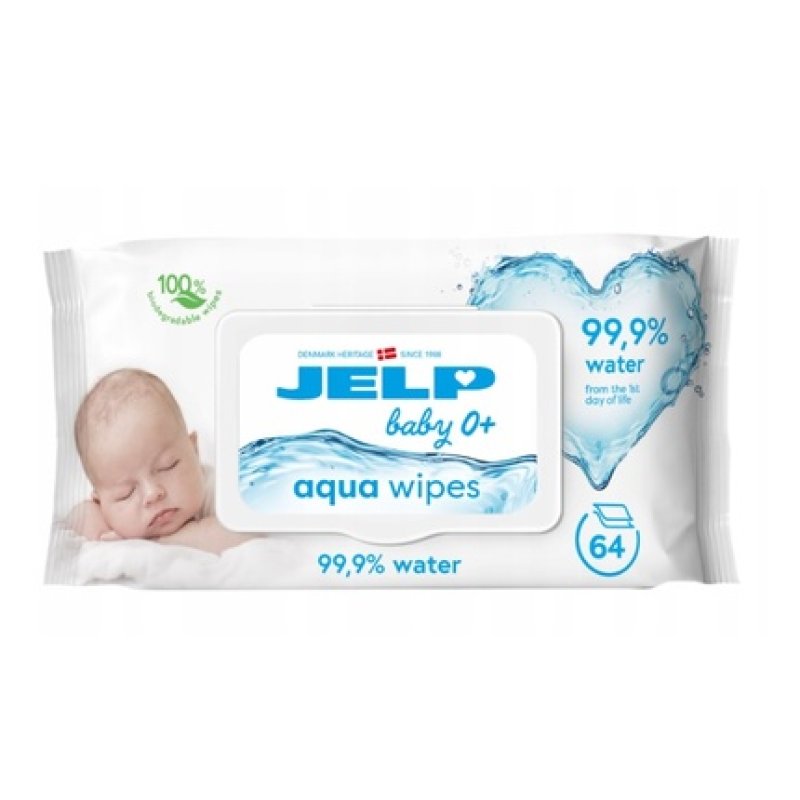 Jelp Aqua Wipes Moisturizing Baby Wipes 0 64 Pieces