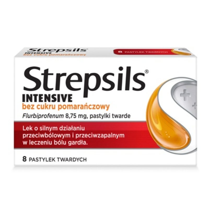 Strepsils Intensive Sugarfree Lozenges With Strong Analgesic And Antiinflammatory Action For Sore Throat Treatment