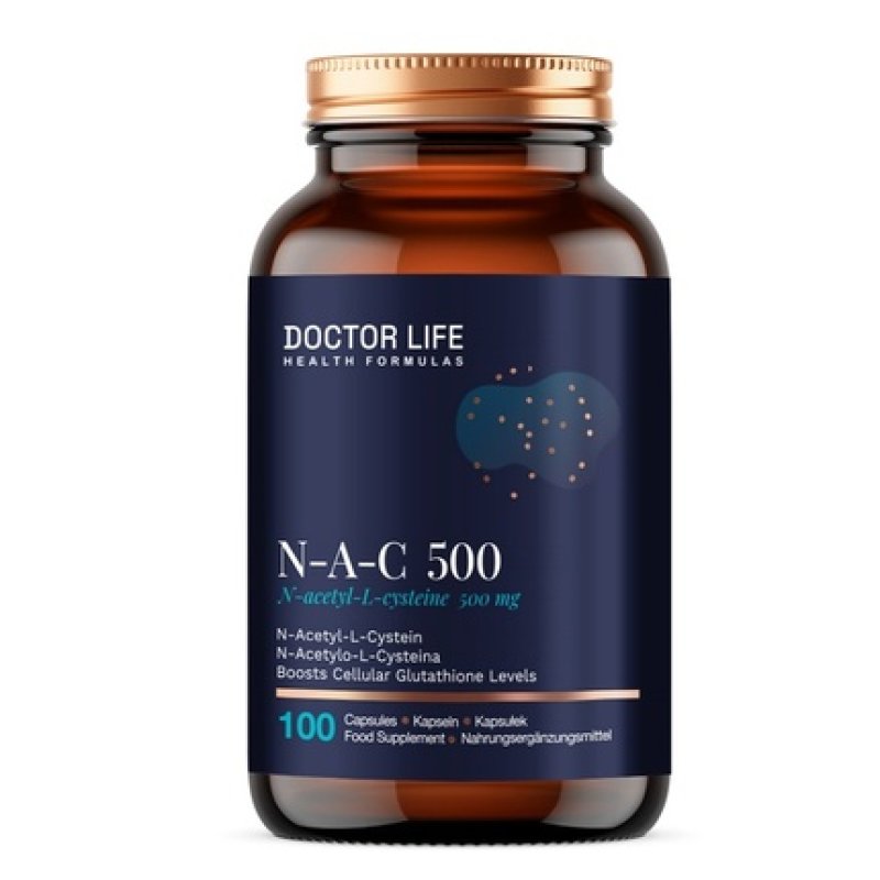 Doctor Life Nacetylcysteine 500mg Dietary Supplement 100 Capsules
