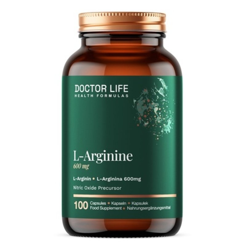 Doctor Life Larginine 600mg Dietary Supplement 100 Capsules
