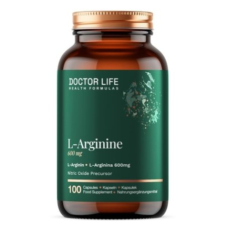Doctor Life Larginine 600mg Dietary Supplement 100 Capsules
