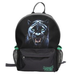 Dino World Action PANTHER sac à dos Cartable sac à dos Noir Polyester, Zinc, Caoutchouc, Plastique