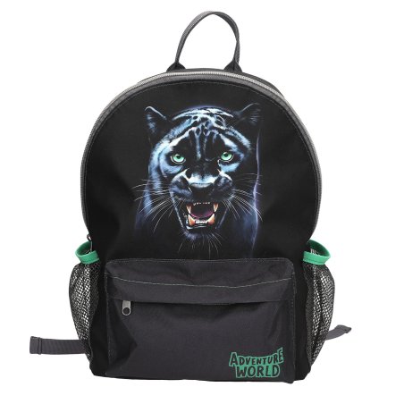 Dino World Action PANTHER sac à dos Cartable sac à dos Noir Polyester, Zinc, Caoutchouc, Plastique