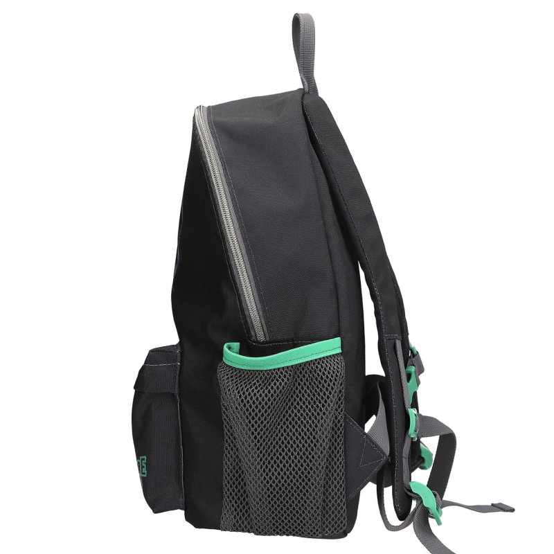 Dino World - Adventure World Backpack - Panther - Dark Grey with Vibrant Green Details