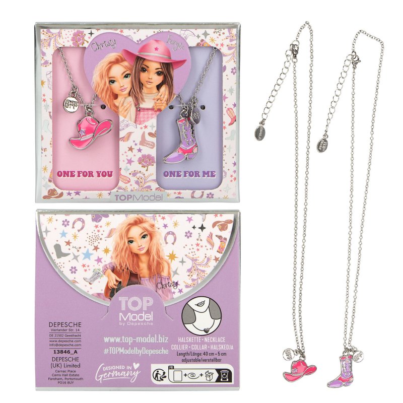 TOPModel BFF Necklace With Boots and Hat COWGIRL