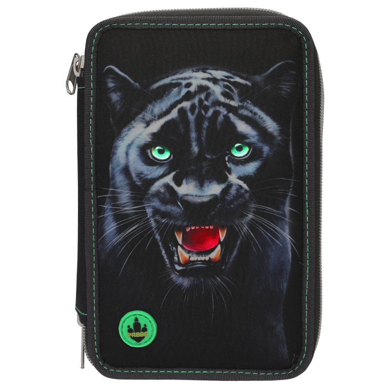 Dino World Action Adventure World Triple Pencil Case LED PANTHER