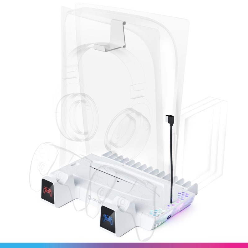 Oniverse Ps5 Nexus 5 Multifunction Stand For Ps5 - White