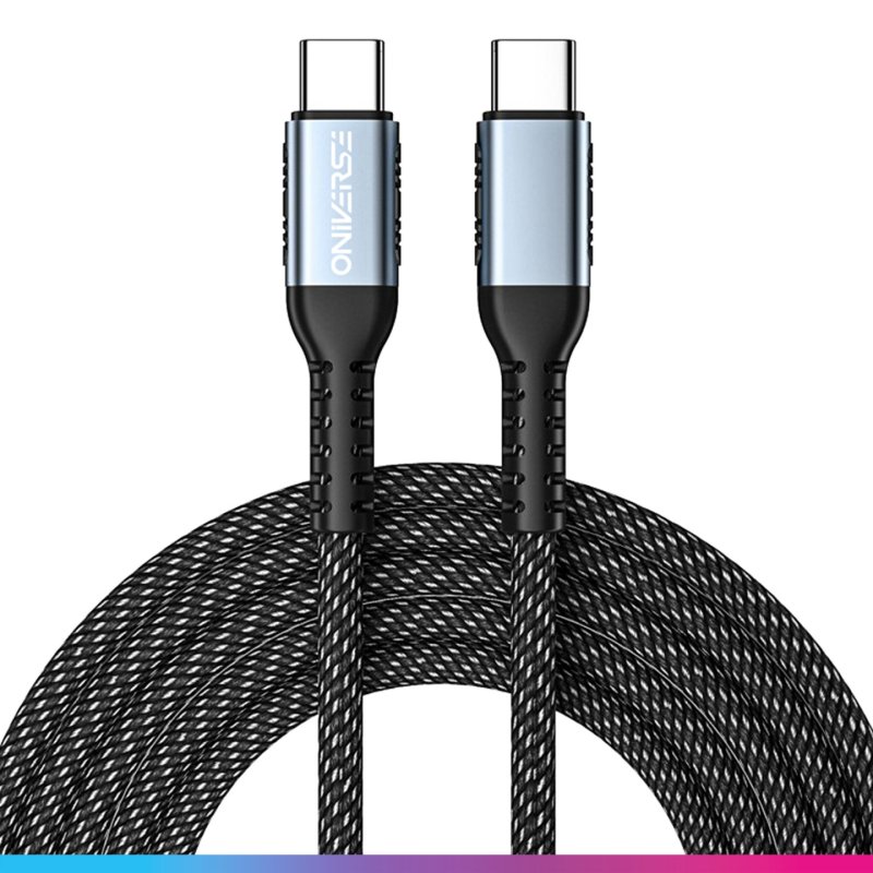 Oniverse USB-C to USB-C 100W fast charging cable - 2 meters - Black (Multiplatform)