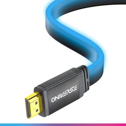 Oniverse Câble HDMI LED 8K 2m - Bleu (Multiplateforme)