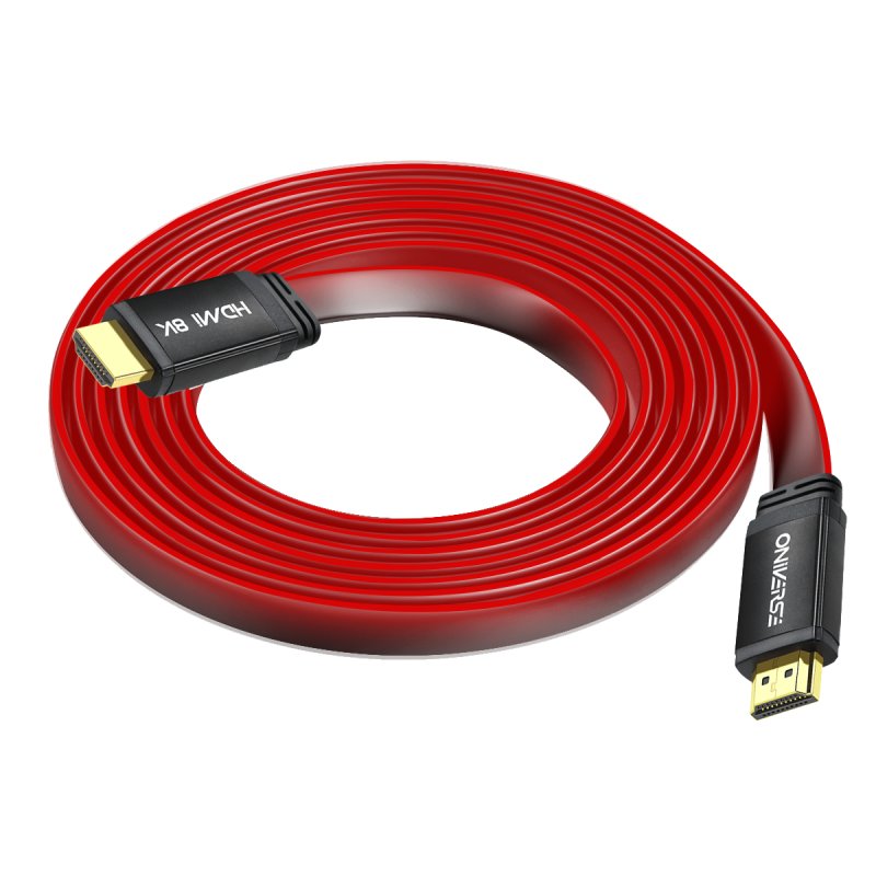 Oniverse Câble HDMI LED 8K - Rouge (Multiplateforme)