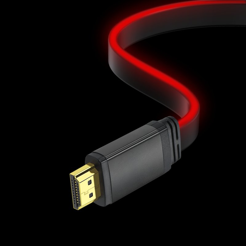 Oniverse Câble HDMI LED 8K - Rouge (Multiplateforme)