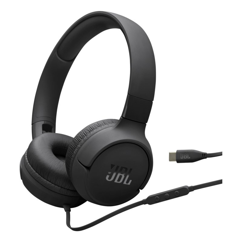 JBL Tune 520C USB-C Casques Avec fil Arceau Appels/Musique USB Type-C Noir