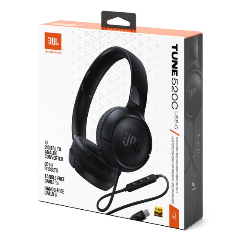 JBL Tune 520C, kabelgebundene On-Ear-Kopfhrer, schwarz