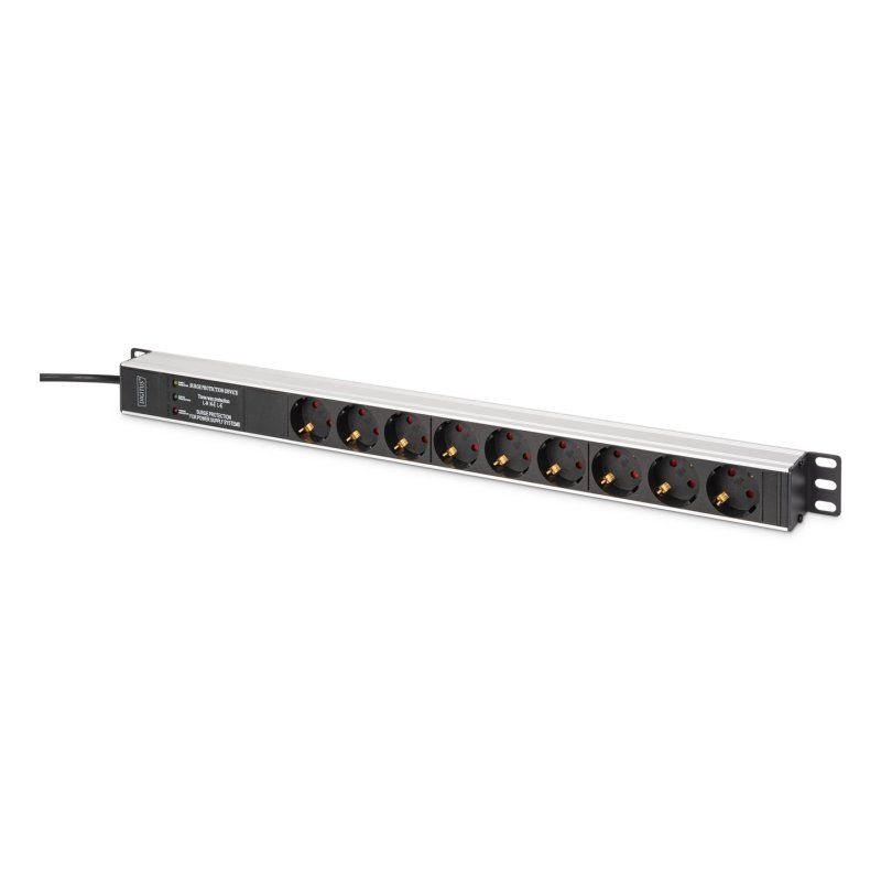 Digitus DN-95438 power distribution unit (PDU) 9 AC outlet(s) 1U Black, Silver