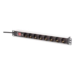 Digitus DN-95436 power distribution unit (PDU) 8 AC outlet(s) 1U Black, Silver