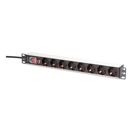 Digitus DN-95436 unité de distribution d'énergie 8 sortie(s) CA 1U Noir, Argent