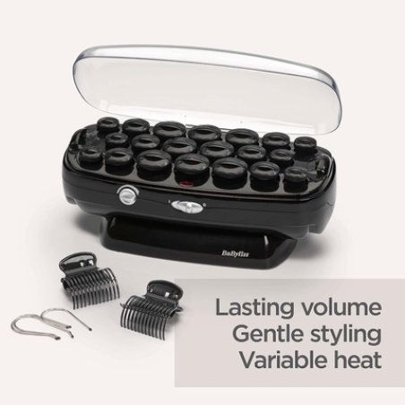 BaByliss Thermo-Ceramic Heated Hair Rollers with Long Lasting Curls and Pins