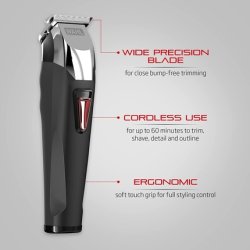 Wahl T Pro Rechargeable Afro Hair Trimmer, Razor, Beard Trimmer for Men - Male Grooming Set for Stubble Trimming and