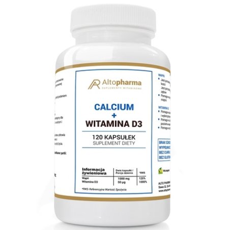 Altopharma Calcium Vitamin D3 Dietary Supplement 120 Capsules