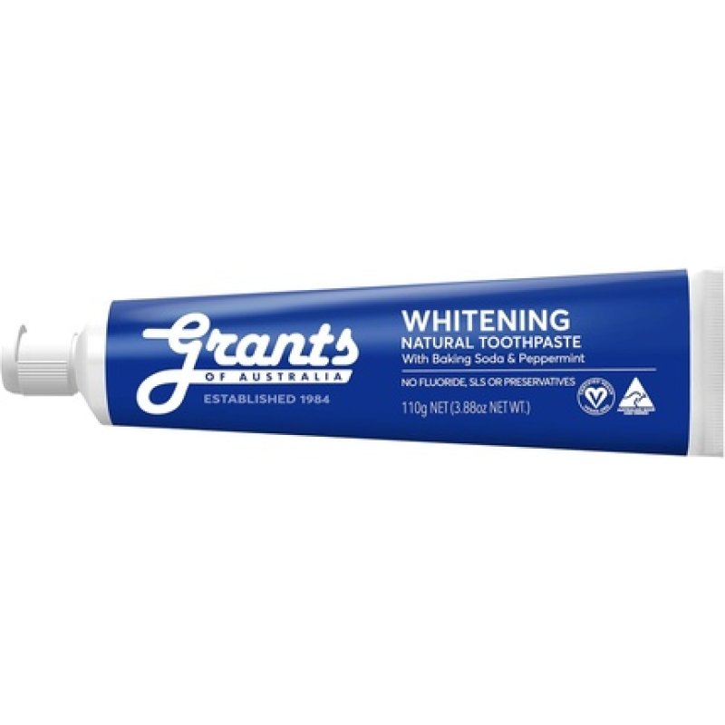 Grants Whitening Toothpaste with Baking Soda and Peppermint - Natural Fluoride