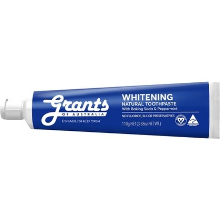 Grants Whitening Toothpaste with Baking Soda and Peppermint - Natural Fluoride