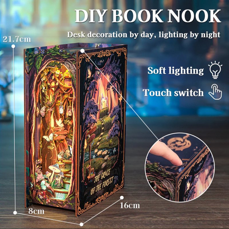 BOOK NOOK KIT - DIY - La Grâce de la Forêt - 89pc Eclairage LED