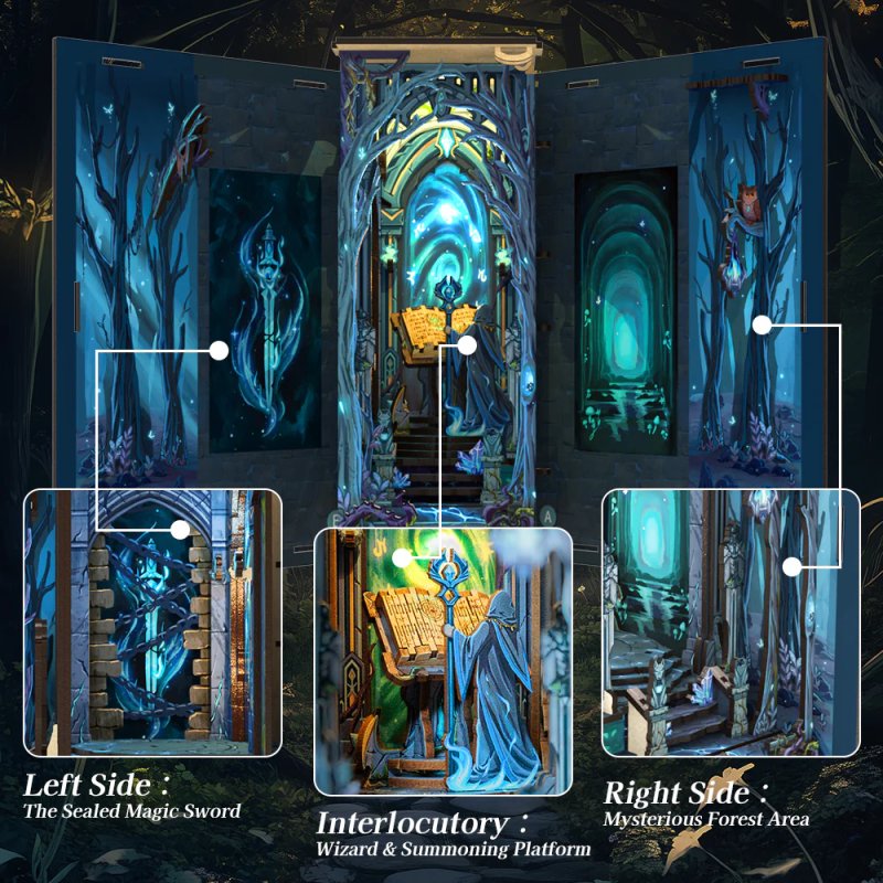 BOOK NOOK KIT - DIY - La Porte des Merveilles - 107pc Eclairage LED