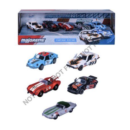 RIDE COOL - Vintage Racing - Pack de 5 Voitures Miniature - 1:64