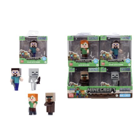 MINECRAFT - Display de Figurines 6cm - 4 Modèles - 12pc - Wave 4
