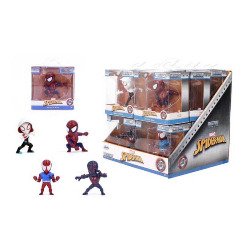 SPIDER-MAN - Display de Figurines 6cm - 4 Modèles - 12pc - Wave 4