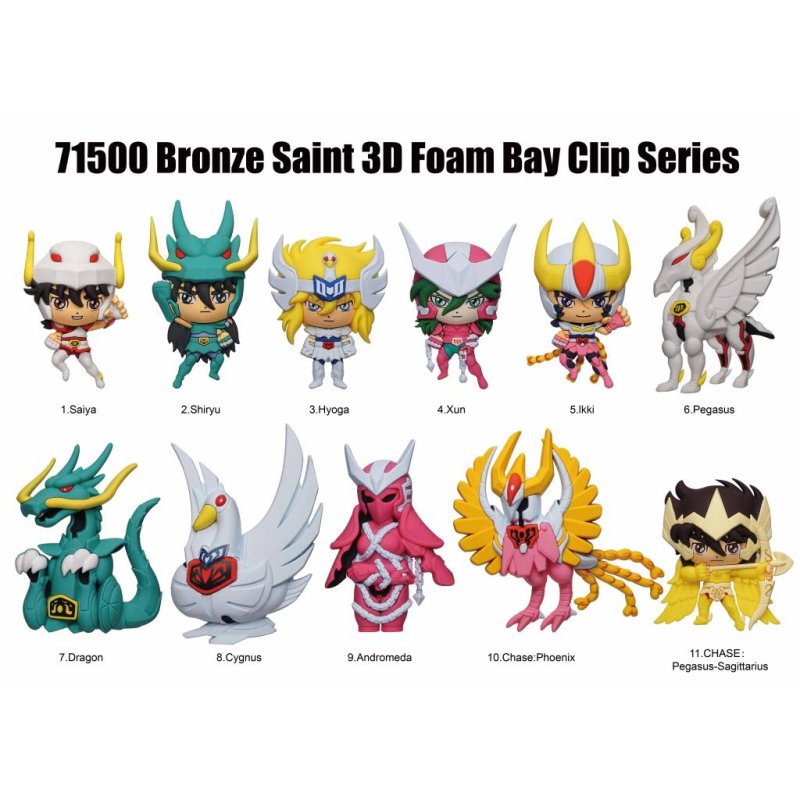 SAINT SEIYA - Series 1 - 3D Foam Bag Clip (Display 24 Pcs)
