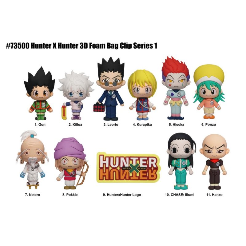 HUNTER X HUNTER - Series 1 - 3D Foam Bag Clip (Display 24 Pcs)