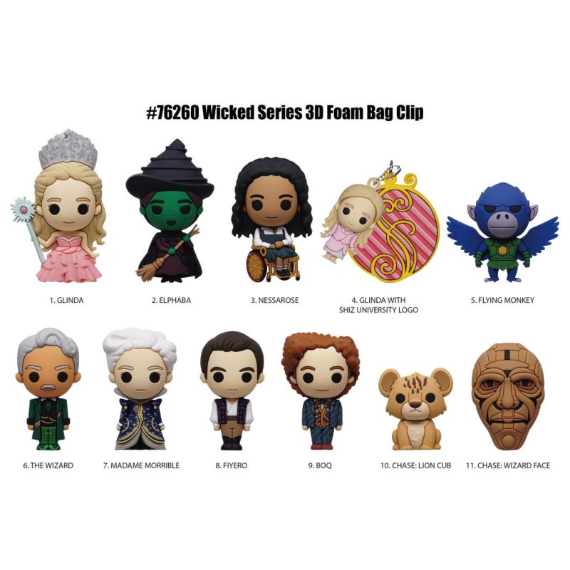 WICKED - Series 1 - 3D Foam Bag Clip (Display 24 Pcs)