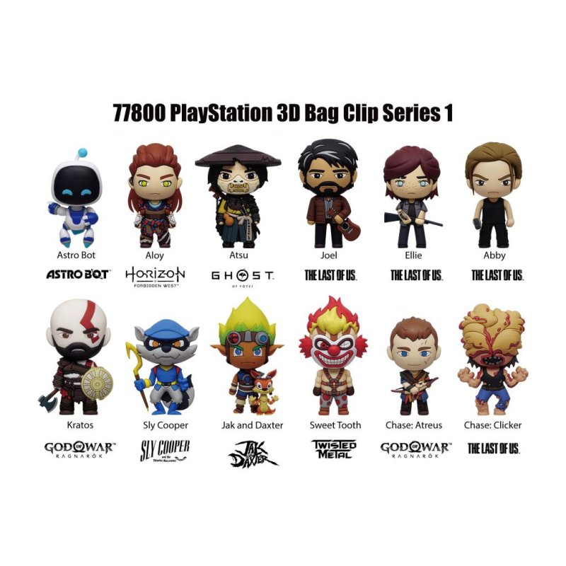 PLAYSTATION - Series 1 - 3D Foam Bag Clip (Display 24 Pcs)