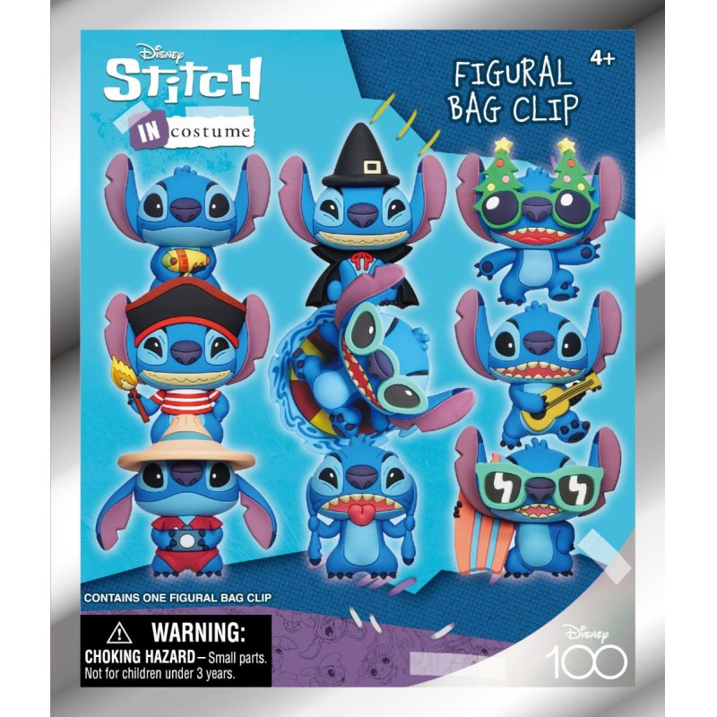 STITCH IN COSTUME - Exclusive 3 - 3D Foam Bag Clip (Display 24 Pcs)