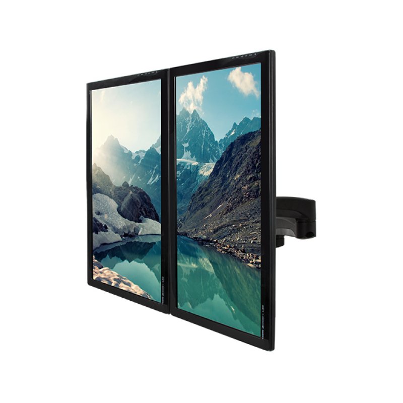 Twin Flat Screen Desk Mount with Double