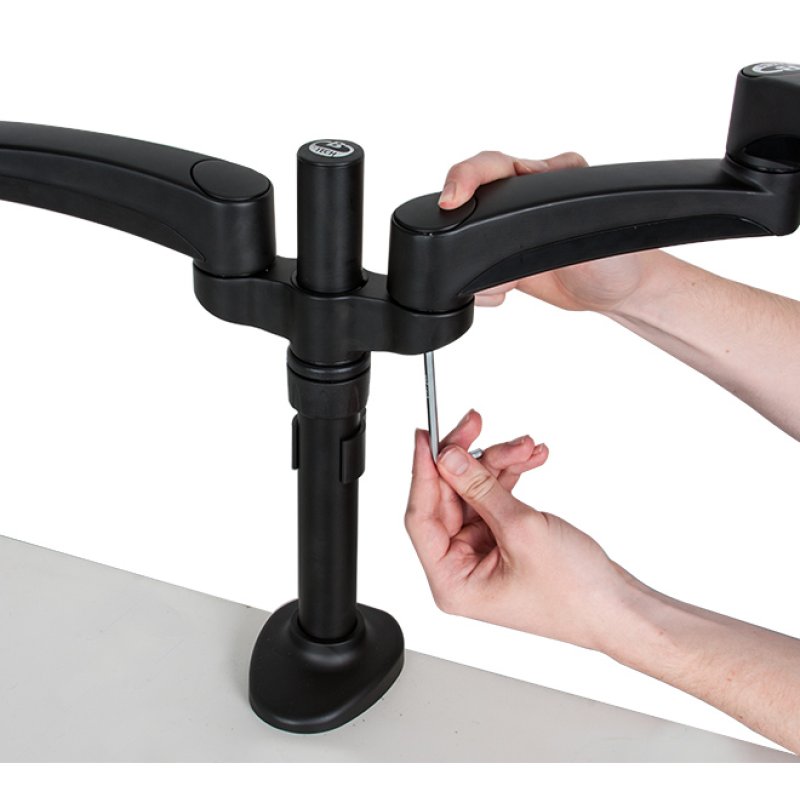 Twin Flat Screen Desk Mount with Double