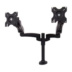 B-Tech Full Motion Twin Flat Screen Desk Mount with Double Arms