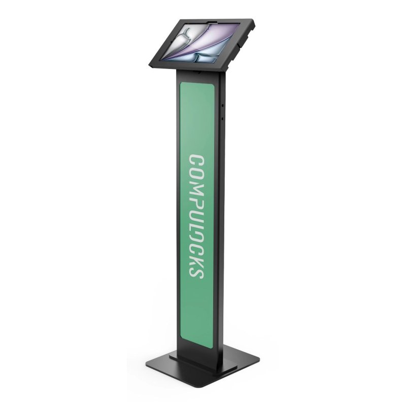 Compulocks iPad 10.9" 10th Gen Space Enclosure Brandable Floor Stand Plus Hub Black