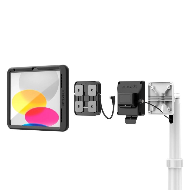 Compulocks iPad 10.9" 10th Gen PowerMove Medical Rolling Cart Black