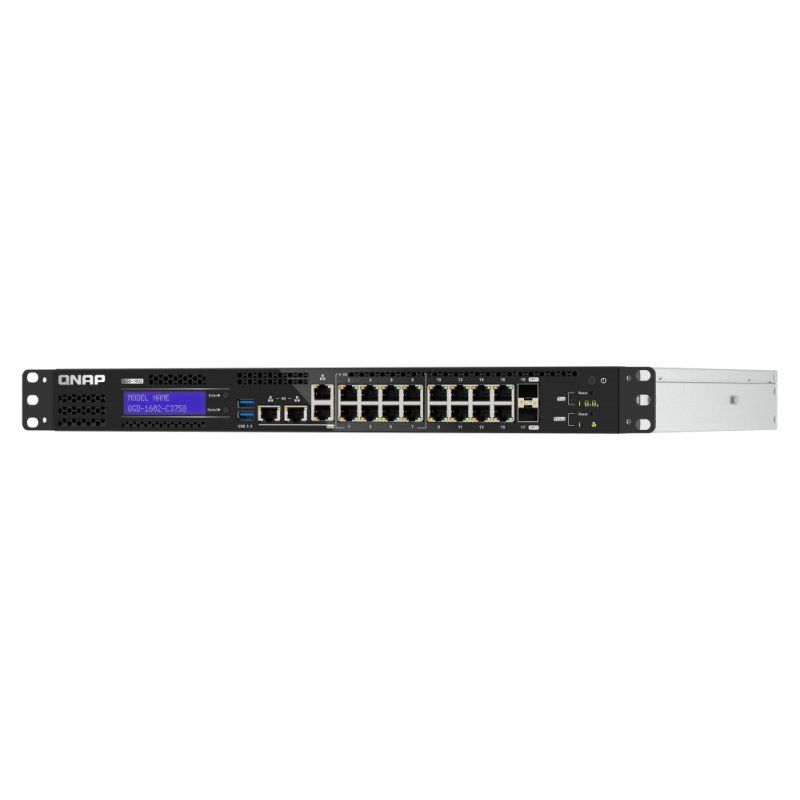 QNAP QGD-1602-C3758-16G network switch Managed L2 2.5G Ethernet (100/1000/2500) Black, Grey